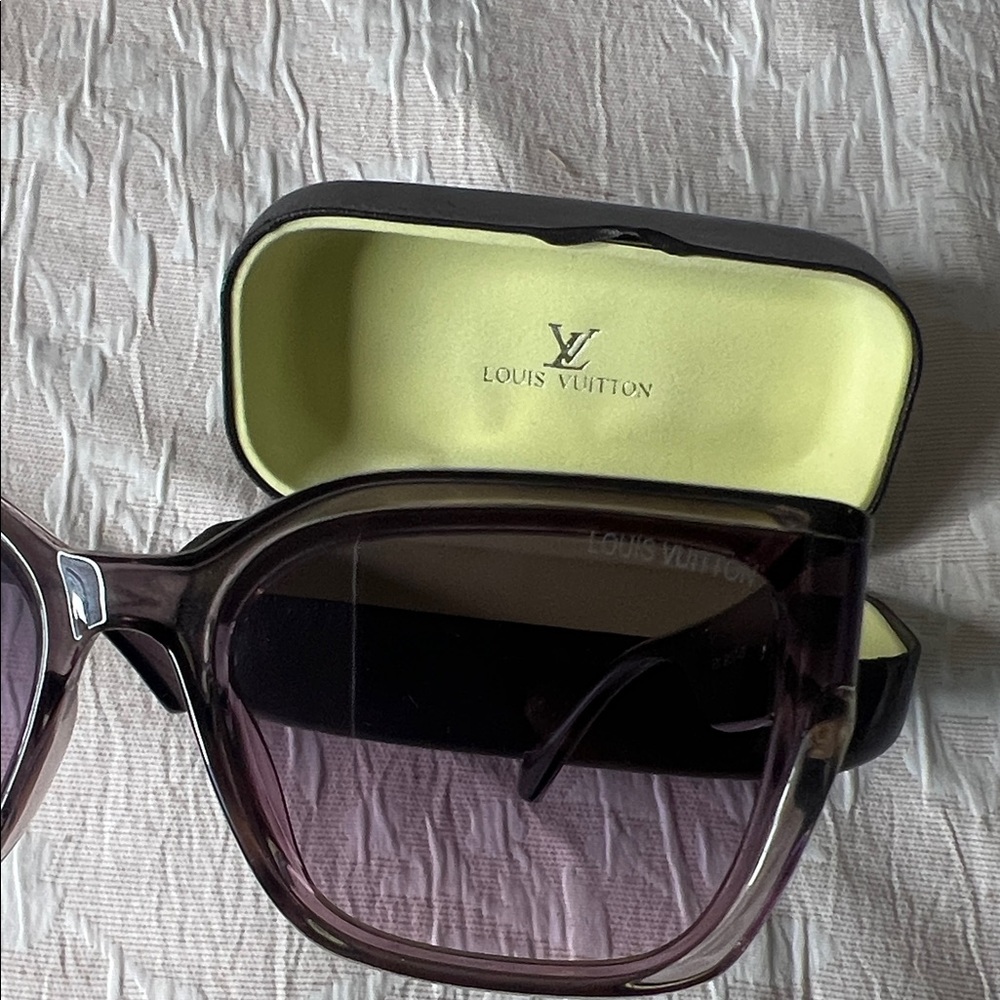 Louis Vuitton Dark Brown Leather Sunglasses - Picture 13 of 15